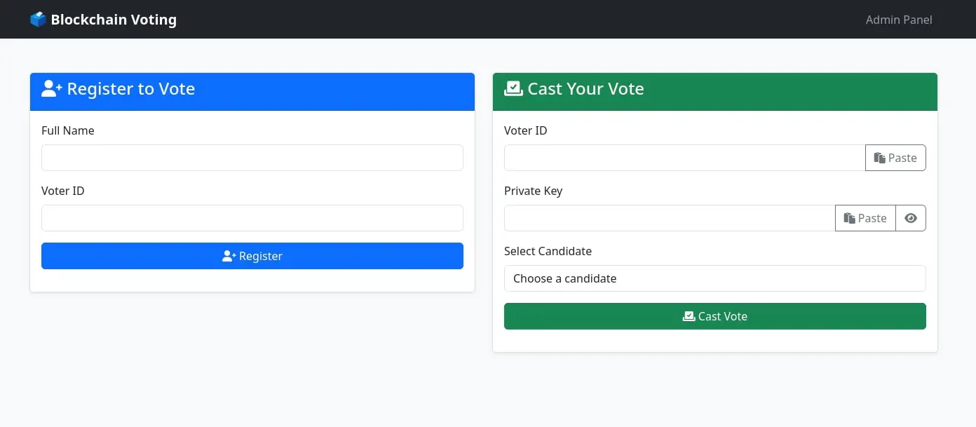 Blockchain Voting System