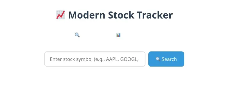 Modern Stock Market Tracker